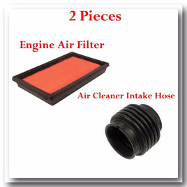 (2 Pcs) Air Intake Hose & Air Filter Fits: I30 1996-2001 Maxima 1995-2001 3.0L