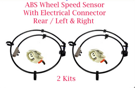 2 ABS Wheel Speed Sensor W/Connector Rear L/R Fits Chrysler Pacifica 2004-2006