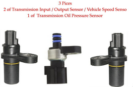 3 Pcs Transmission Oil Pressure Sensor & Transmission Input Output Speed Sensors