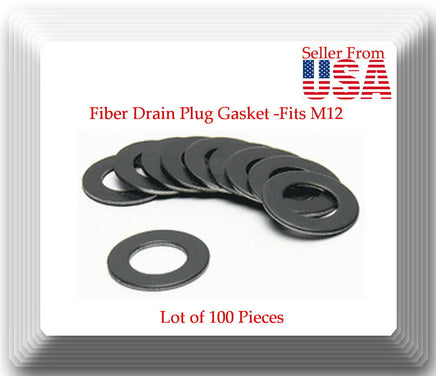 Lot 100 Fiber Oil Drain Plug Gasket for 12 mm Fits: Lexus Scion Toyota