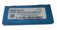 CB6918 Positive Rake Carbide Brake Lathe Bits / Inserts  10/pk