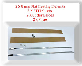 2 Kits12"/300mm Width 8 mm Flat Heating Element /PTFI sheets/Cutter Blades/Fuses