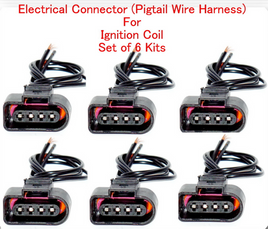 Set of 6 Kits Electrical Connector of Ignition Coil UF529 Fits: VW Audi Porsche