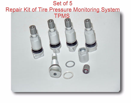 set 5 Tire Pressure Monitoring System (TPMS) Service Kit Chrysler - Dodge - Ford