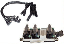 Set of Ignition Coil & Spark Plug wire set Fits : Audi A4 A6 VW Passat V6 2.8L