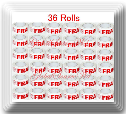 36 Rolls 2" x 110 yds Fragile Seal Packing Tape IF SEAL IS BROKEN 