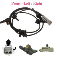 2 Kit ABS Wheel Speed Sensor & Connectors Front Fits: Commander Grand Cherokee