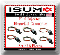 6 x OE Spec Fuel Injector Electrical Connector Fits: Audi VW 2009-2017 V6 3.0L