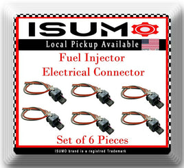 6 x OE Spec Fuel Injector Electrical Connector Fits: Audi VW 2009-2017 V6 3.0L