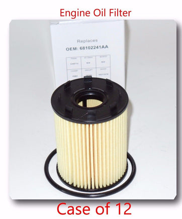 Case of 12 Engine Oil Filter 68102241AA Fits: Fiat 500 Dodge Dart Jeep Renegade 