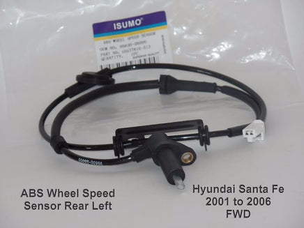 ABS Wheel Speed Sensor Rear Left W/ FWD Fits: Hyundai Santa Fe 2001-2006 