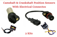 2 PCS Cam & Crankshaft Position Sensor W Connector Fits: Attitude Verna  Accent