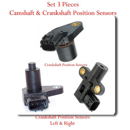 Set 3 Camshaft & Crankshaft Position Sensor Fits: Nissan Maxima & Infinit I30 