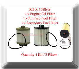 Kit of 3 Oil & Fuel Filter For Powerstroke F250 F350 F450 F550 08-10 6.4L