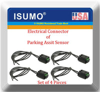 4x Parking Assist Distance Sensor W/Connector Fit Ford Lincoln Mercury 2005-2010