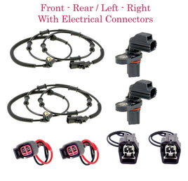 4 x ABS Wheel Speed Sensor & Connector Front Rear L/R For:RAM4500 RAM5500 08-12