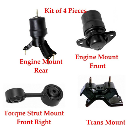 4 Pcs Engine Mount Front Rear &Trans Fits Camry 92-96 2.2L W/ Auto Trans Cars