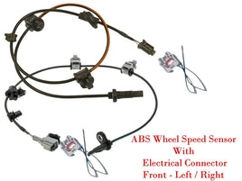 2xABS Wheel Speed Sensor + Connectors Front L/R For Crosstrek Forester 2018-2024