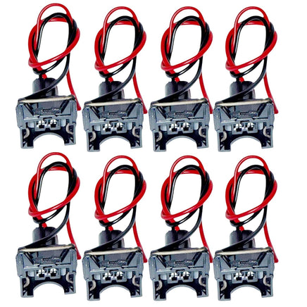 8x Fuel Injector Connector Fits: Ford Lincoln Mercury V8 V10 W/Fedral Emissions
