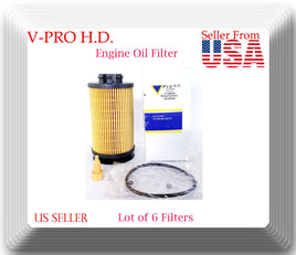 Lot of 6 x Engine Oil Filter Fits Fuso Canter FE125 FE160 FE180 Canter FG4X4