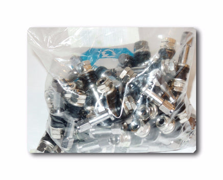 100 Kits Flash Mount High Pressure Tubeless Metal/Chrome Clamp-in tire Valve  