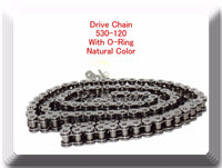 Drive Chain Natural Color 530 x120 Link (With O-ring) For Harley Honda Kawasaki