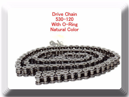 Drive Chain Natural Color 530 x120 Link (With O-ring) For Harley Honda Kawasaki