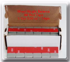 4 stripes Stick-on Self Adhesive Wheel Weights 0.50 OZ TOTAL 12 OZ RED 3M TAPE