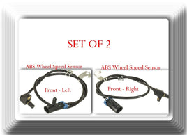 Set of 2 ABS Wheel Speed Sensor Front Left & Right Fits: Cadillac Chevrolet GMC