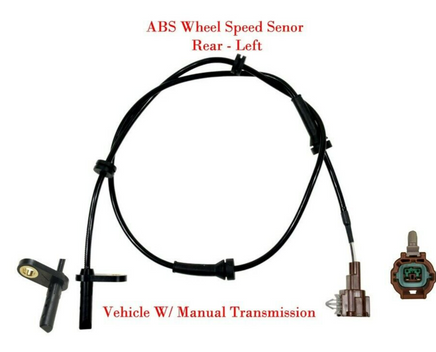 2 X ABS Wheel Speed Sensor Rear L/R Fits: Nissan Frontier 2005-2019 W/MT 4WD