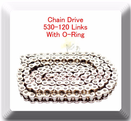 (O-Ring) Drive Chain Chrome Plated 530 x120 Link For  Suzuki GSXR 1000 GSX-R750 