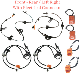 4x ABS Wheel Speed Sensor & Connectors Front Rear L/R Fits Ridgeline 2006-2014