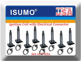 Set of 8 Ignition Coil W/Connector Fits:OEM# 90919-02254 GS460 2008-2011 V8 4.6L