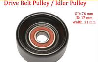 4 Pcs Belt Tensioner Assy & 3 Belt Idler Pulley Fits: Malibu 2004-2006 G6 2005-2