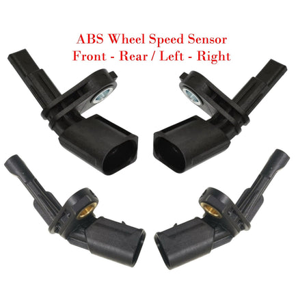 4 ABS Wheel Speed Sensor W/Connector Front/Rear L/R Fits Audi VW 2004-2022