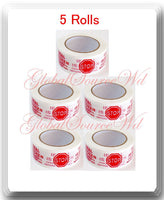 5 Rolls 2" x 110 yds Security Seal Packing Tape IF SEAL IS BROKEN 