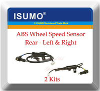  2 ABS Wheel Speed Sensor Rear Right & Left  Fits Hyundai Santa Fe 2001 2006 FWD