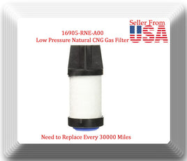Low Pressure Natural CNG Gas Filter Fits:Honda Civic GX 4 Door Navigation 06-15