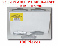 100 Pcs P Style Clip-on Wheel Weight Balance 1.75oz 49 gram  P175 Led Free