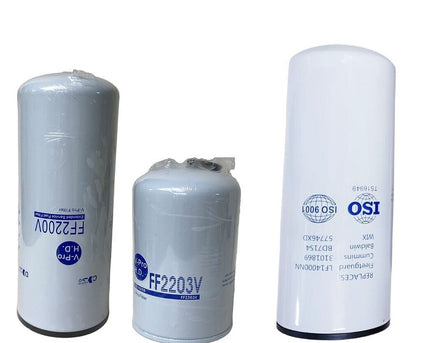 For Cummins ISX Oil Change Kit #10 FF2200 FF2203 LF14000NN Filters