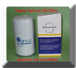 6 x V-PRO HD Engine Spin-on Oil Filter LF3970  Fits FORD F650 F750  Freightliner
