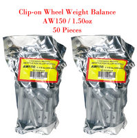 50 Pcs ZN CLIP-ON Wheel Weight Balance 1.50oz 1.1/2oz AWZ150 oz Zing -Led Free