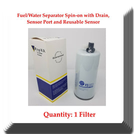 Fuel /Water Separator Filter w/Sensor Fits:Diesel Engine Trucks & 