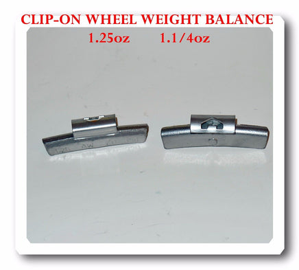 100 Pcs ZN CLIP-ON Wheel Weight Balance 1.25oz 1.1/4oz AWZ125oz Lead Free