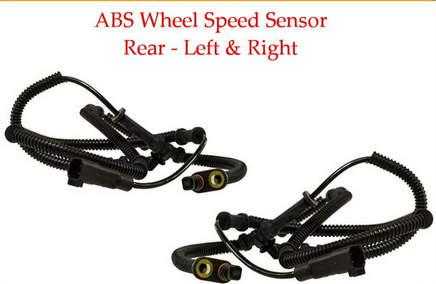 2 ABS Wheel Speed Sensor W/ Connector Rear L & R Fits:Town & Country Caravan C/V