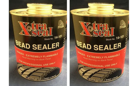 2-X-TRA SEAL Tire Bead Sealer - Black w/Brush 32oz each (0.9463 Liters) 1 Quart