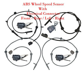 4x ABS Wheel Speed Sensor & Connector Front Rear L/R Fits: JX35 QX Pathfinder