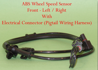 1 Kit ABS Wheel Speed Sensor W/Connector Front L/R Fits: Excursion  Series F 4WD