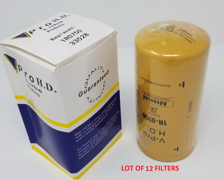 12 x 1R0750 Fuel Filter Fits Freightliner Kenworth & Much More w/CAT Engines