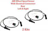 2 x ABS Wheel Speed Sensor W/Connector Rear L/R Fits OEM# 34526791226 BMW 12-20